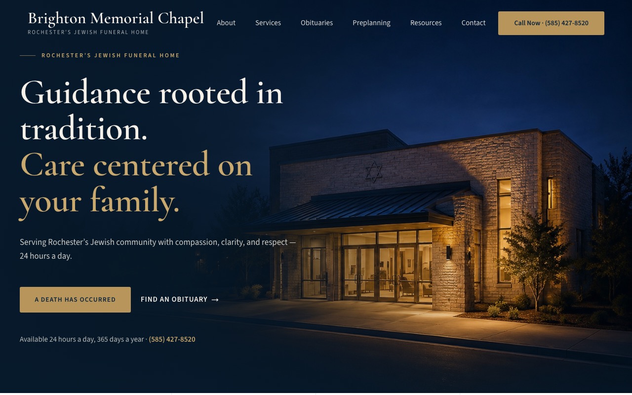 Rebuilt Brighton Memorial Chapel, after
